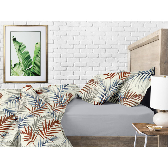 Наволочка на подушку 40х40 BEIGE FOLIAGE