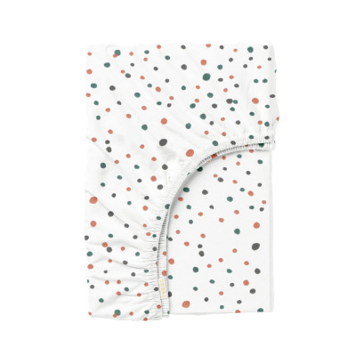 Простирадло на резинці в дитяче ліжечко 60х120 COLOR DOTS