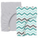 Набір простирадло на резинці 90х200 GREY / MINT ZIGZAG