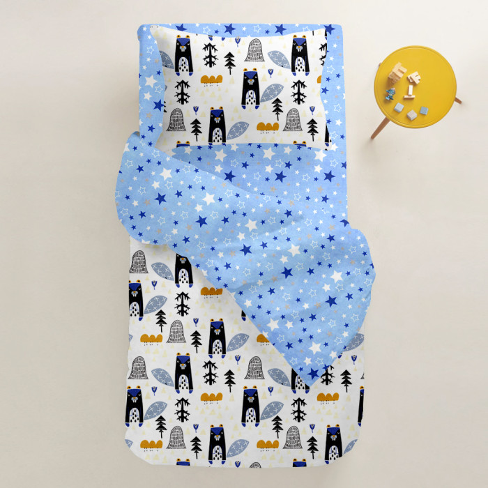 Простирадло на резинці в дитяче ліжечко 60х120 COLOR STARS