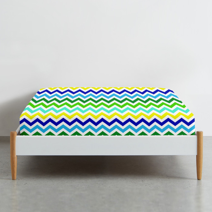 Дитяче простирадло 110х160 YELLOW ZIGZAG CS2