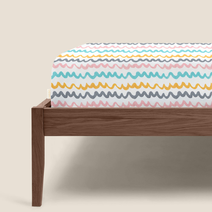 Простирадло на резинці 80х160 WAVY LINES