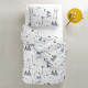 Набір простирадло полуторне 155х240 WHITE / GREY ZIGZAG CS1